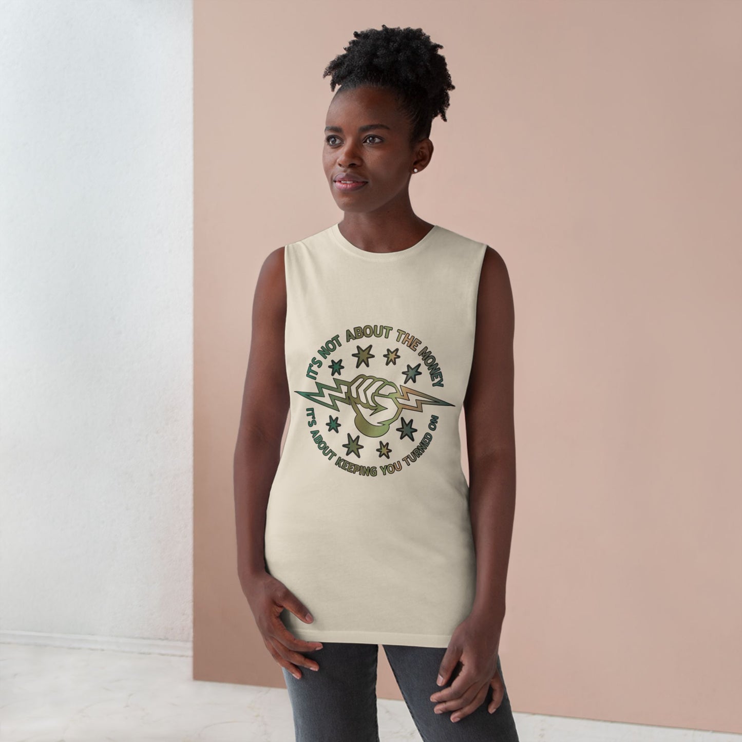 Lineman Tank - Its Not About The Money-copper patina