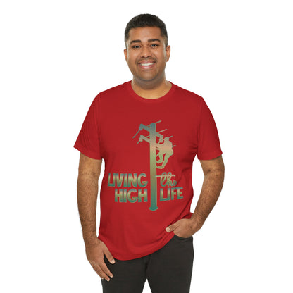 Lineman T-shirt - living the high life - copper patina