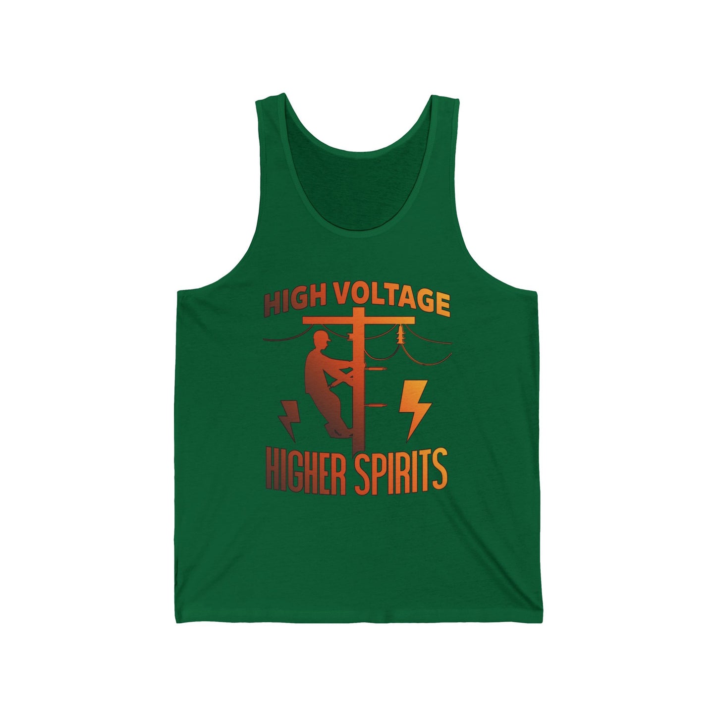 Lineman Tank - High Voltage Higher Spirits-sky 24