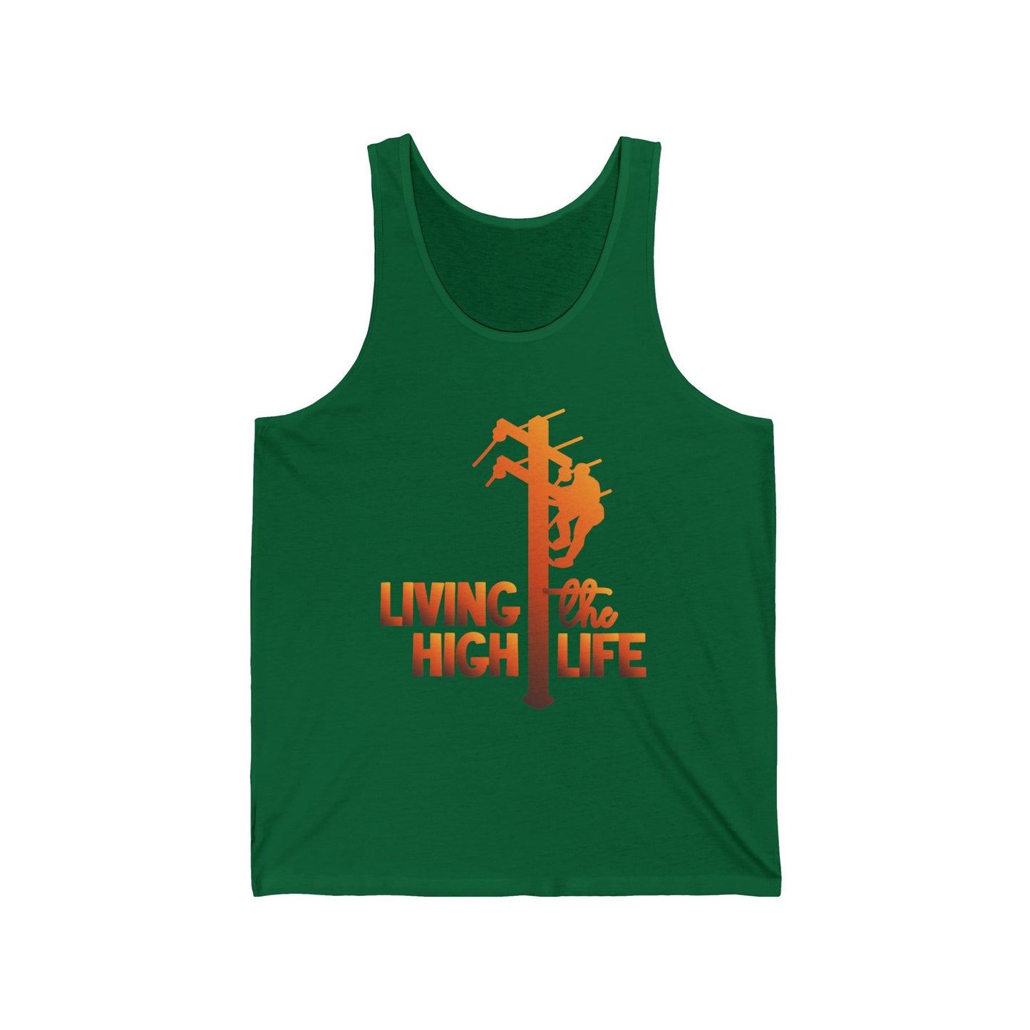 Lineman T-shirt - living the high life - sky 24