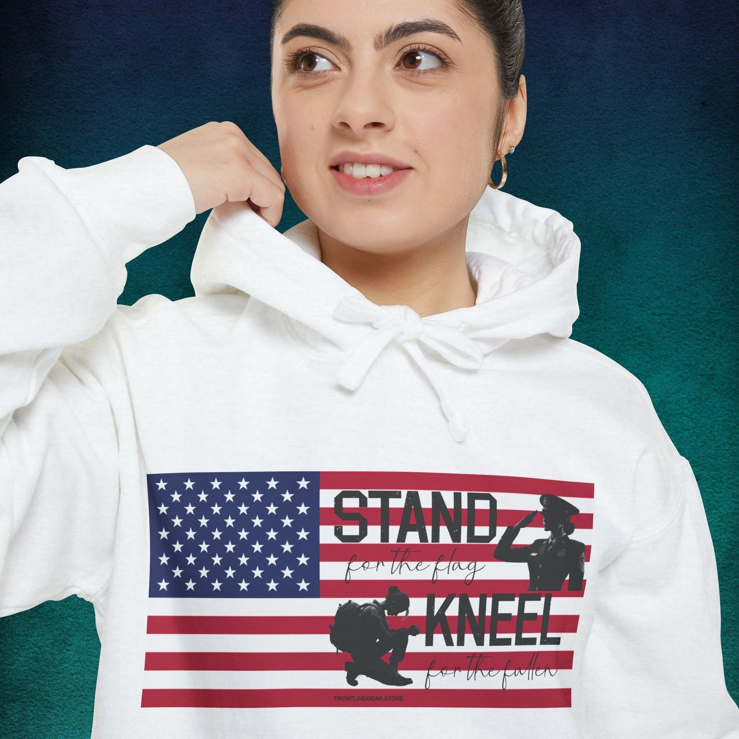 Comfort Colors Stand for the Flag, Kneel for the Fallen Hoodie (female)