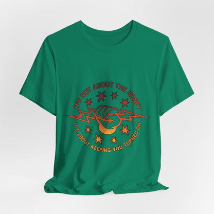 Lineman T-shirt - Its Not About The Money-sky 24