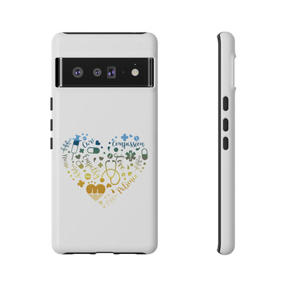 Google Pixel Tough Case - Monogram Heart 1 - White