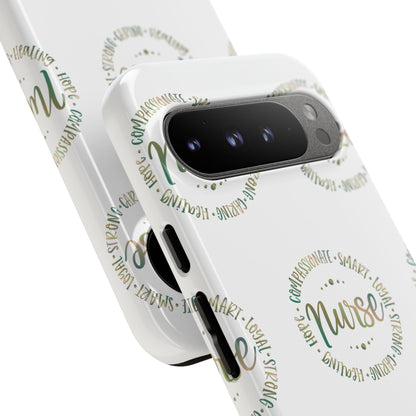 Google Pixel Tough Case - Nurse Circle  - White