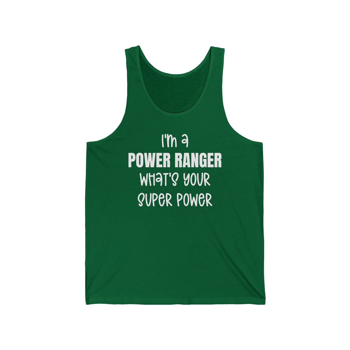 Lineman Tank - power ranger super power white