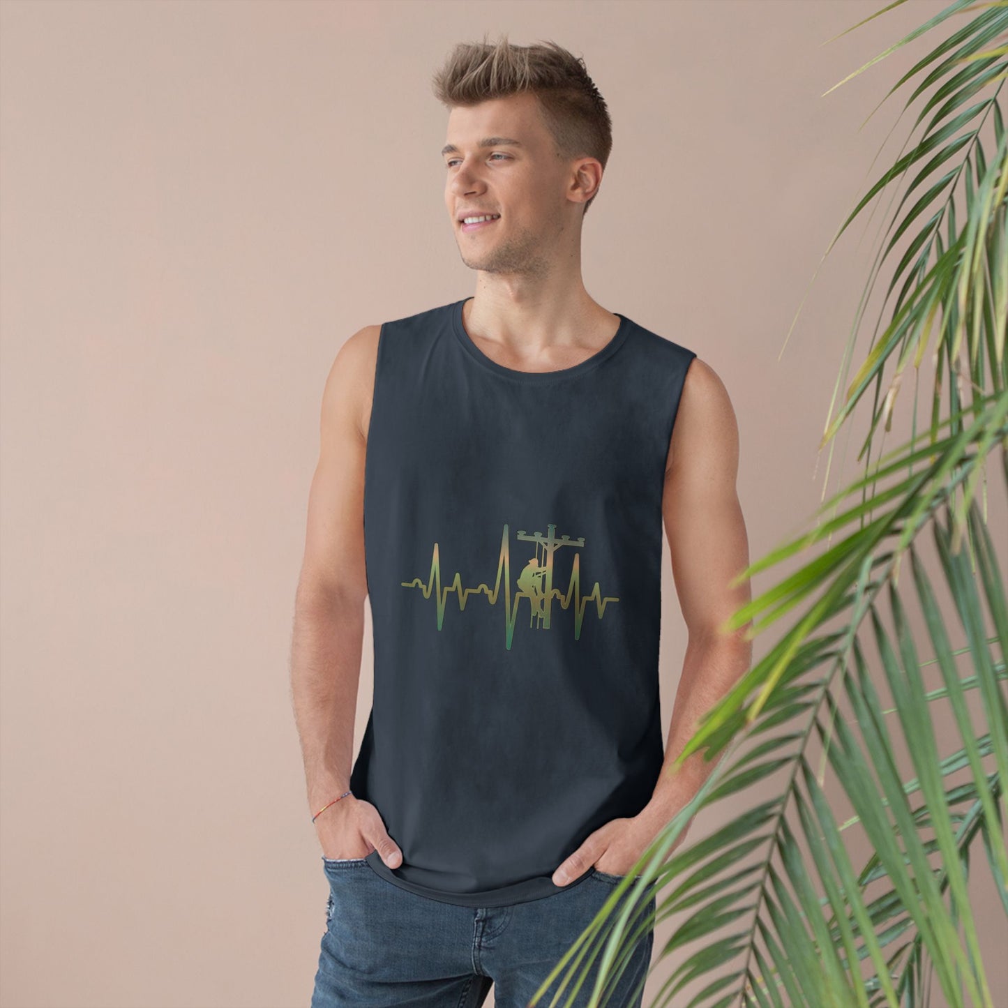 Lineman Tank - Lineman Heartbeat - copper patina