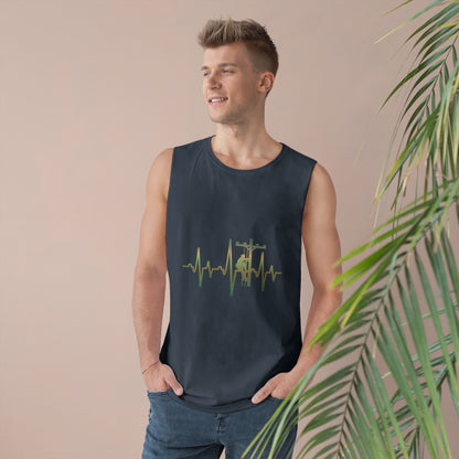 Lineman Tank - Lineman Heartbeat - copper patina
