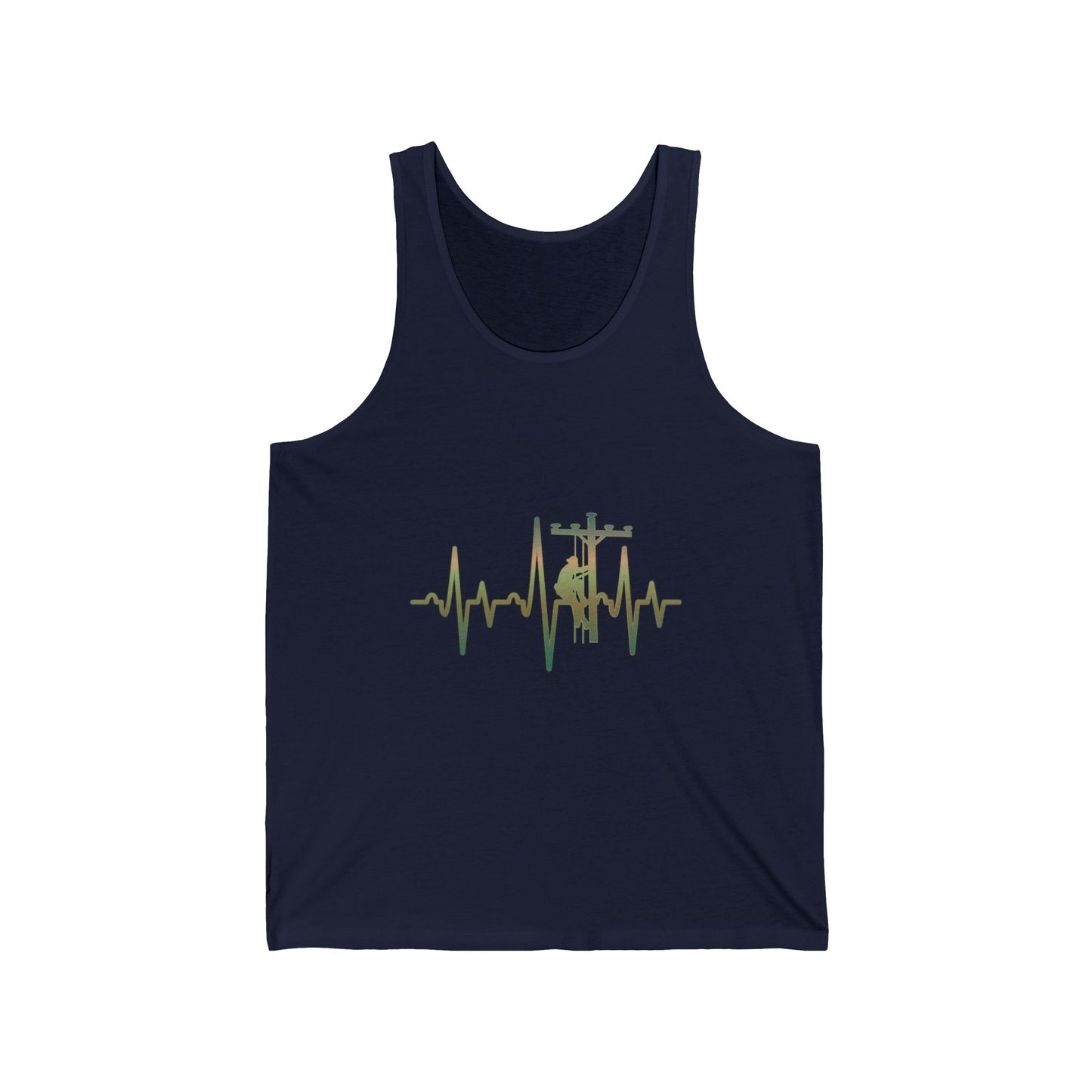 Lineman Tank - Lineman Heartbeat - copper patina