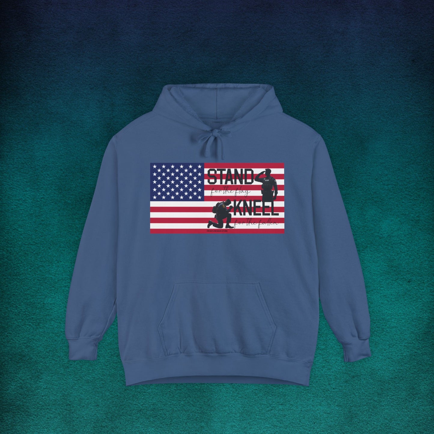 Comfort Colors Stand for the Flag, Kneel for the Fallen Hoodie - Police man