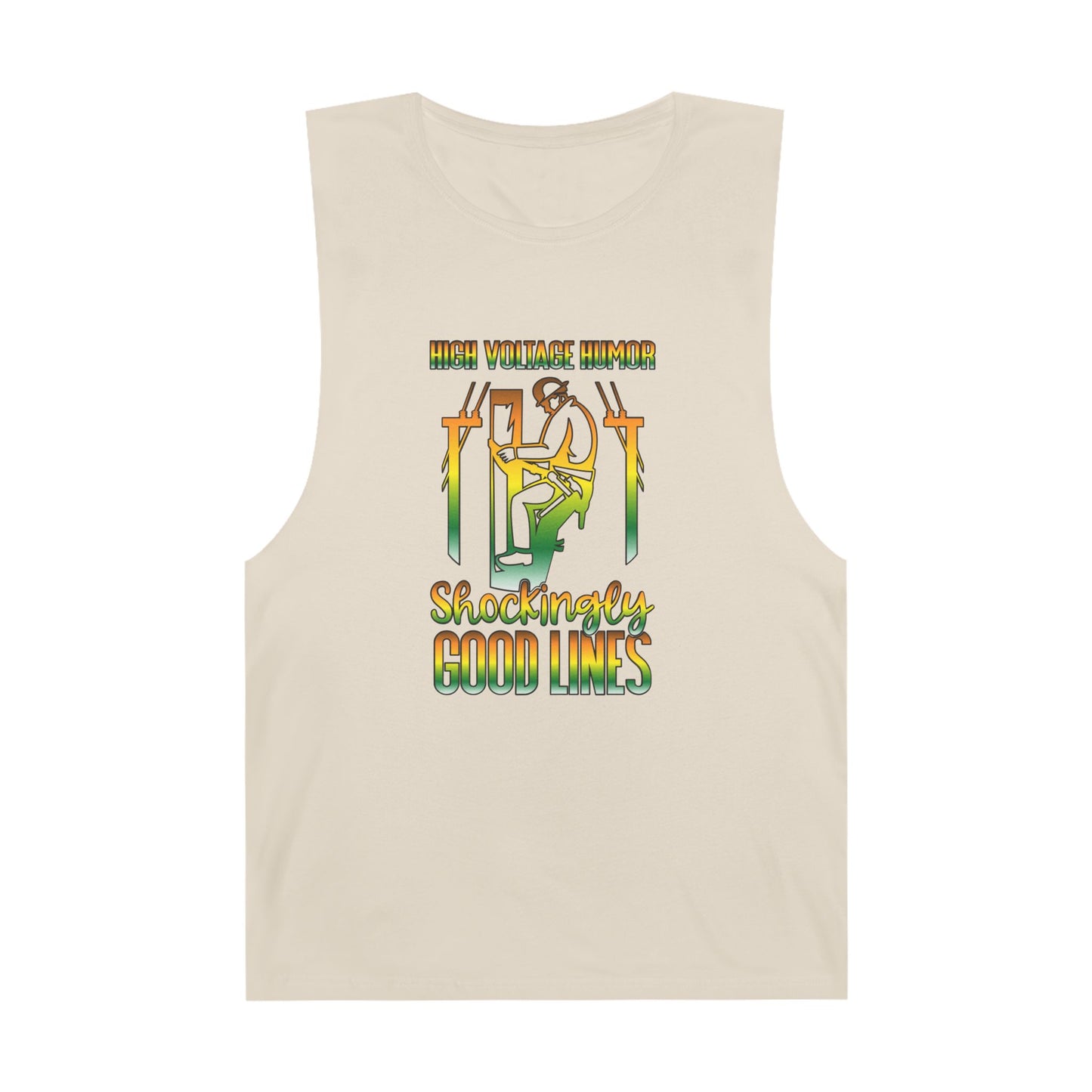 Lineman Tank - High Voltage Humor Shockingly Good Lines-gradient