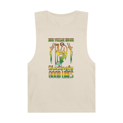 Lineman Tank - High Voltage Humor Shockingly Good Lines-gradient