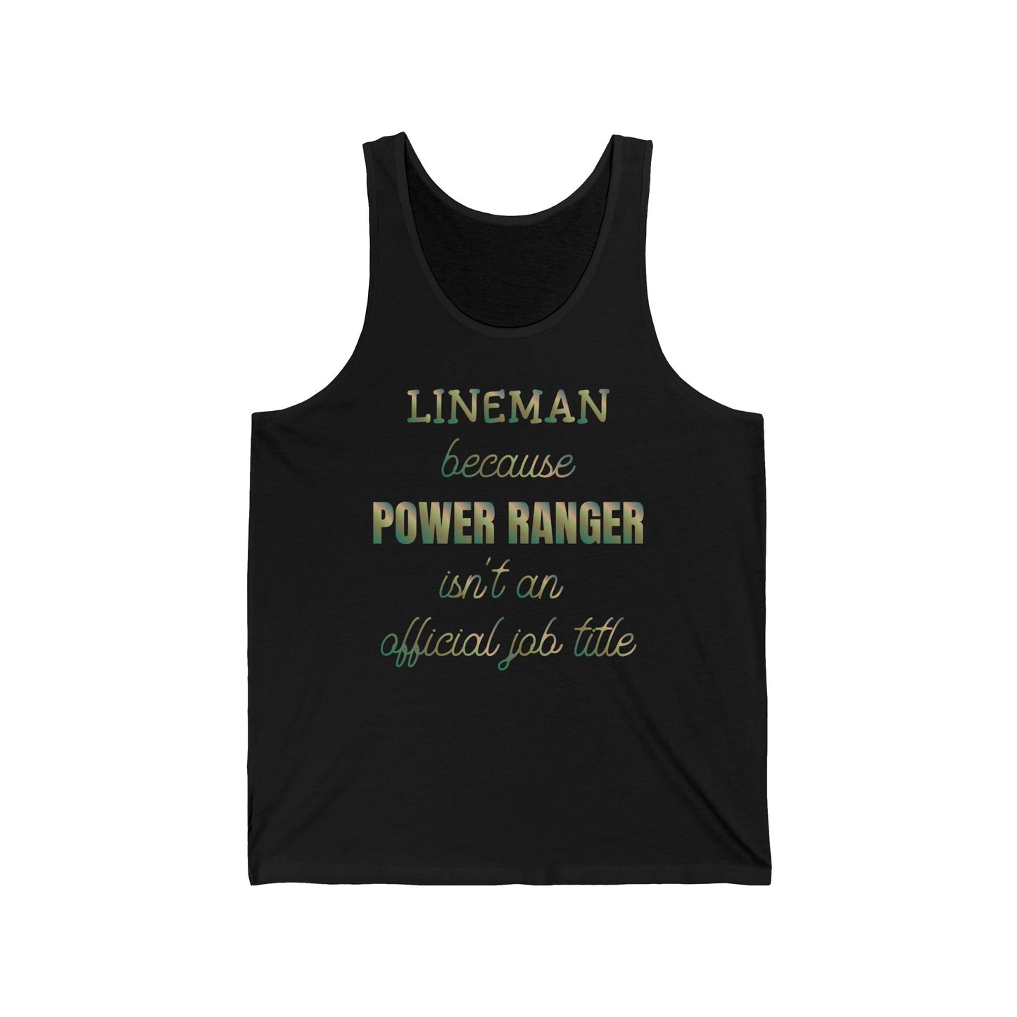 Lineman T-shirt - Power Ranger job title copper patina