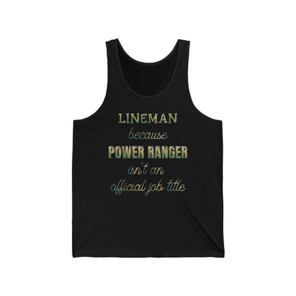 Lineman T-shirt - Power Ranger job title copper patina