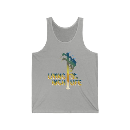 Lineman T-shirt - living the high life - colored chrome