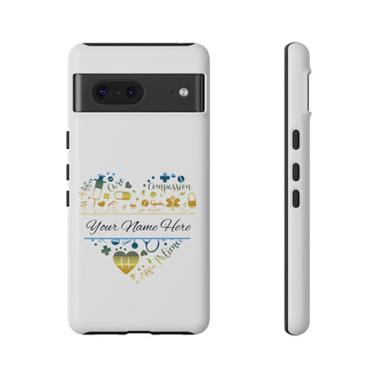 Google Pixel Tough Case - Monogram Heart - White