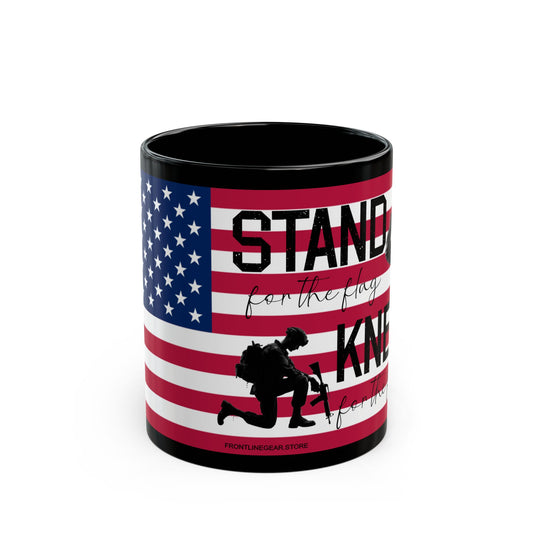 Stand for the flag, Kneel for the fallen (2) Black Mug (11oz, 15oz)