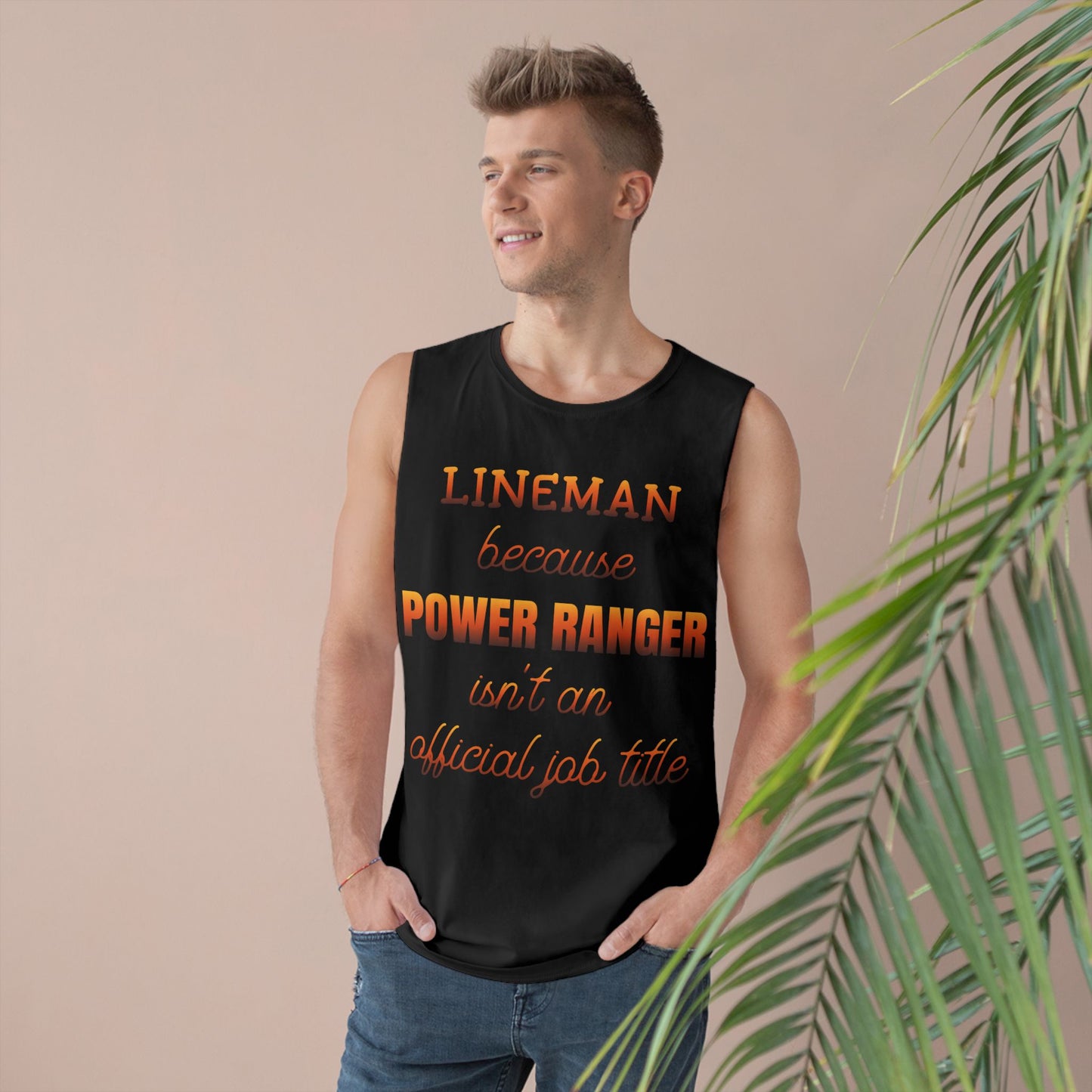 Lineman Tank - Power Ranger job title sky 24