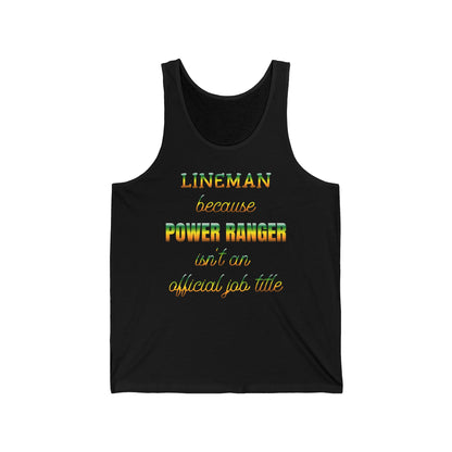 Lineman Tank - Power Ranger job title gradient