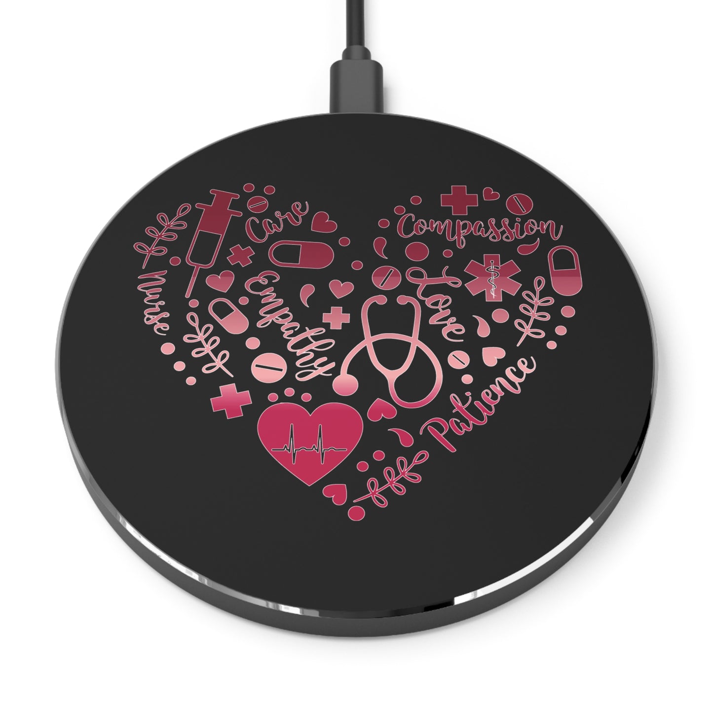 Nurse Heart Wireless Charger | Fast Charging Pad for Healthcare Professionals
