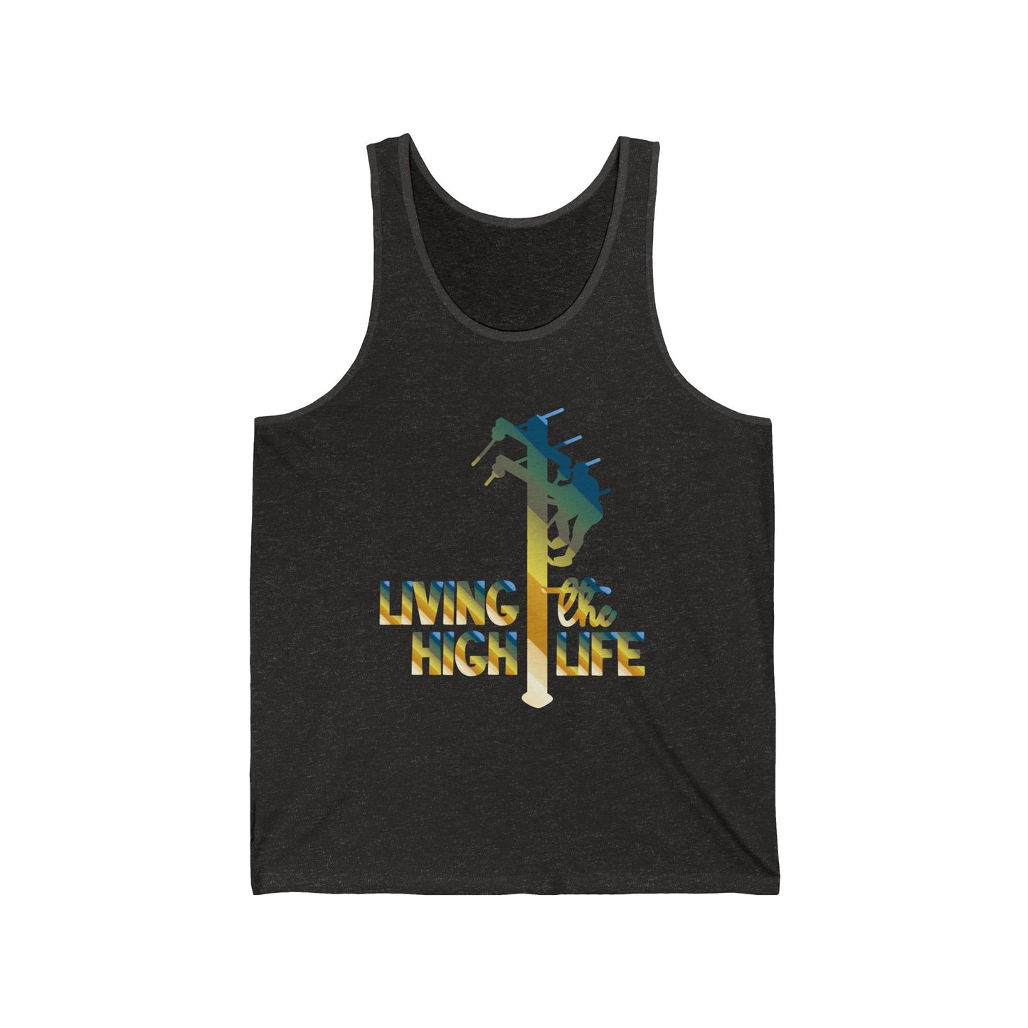 Lineman T-shirt - living the high life - colored chrome