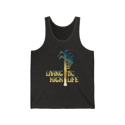 Lineman T-shirt - living the high life - colored chrome