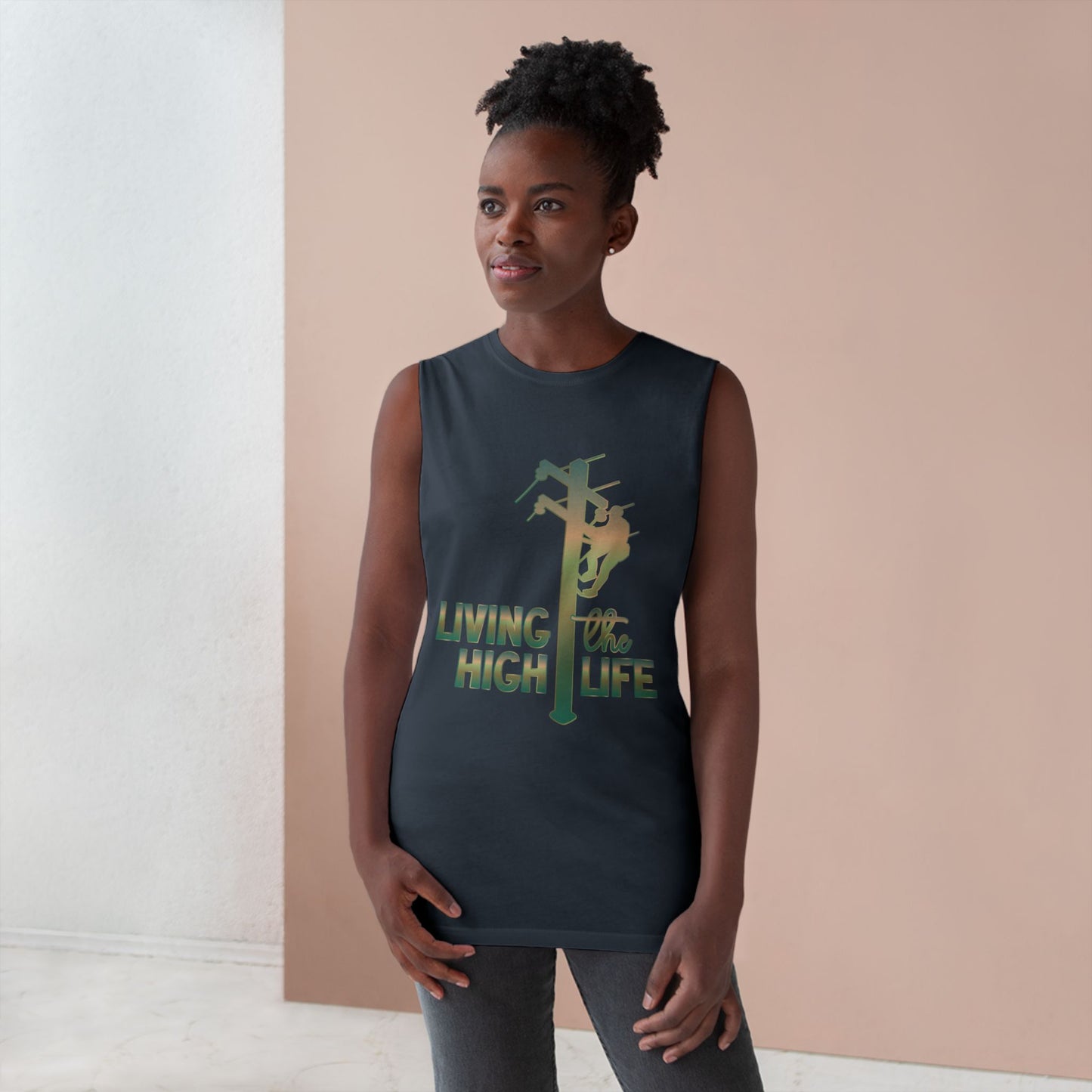 Lineman Tank - living the high life - copper patina