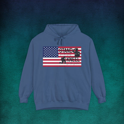 Comfort Colors Stand for the Flag, Kneel for the Fallen Hoodie - Firefighter