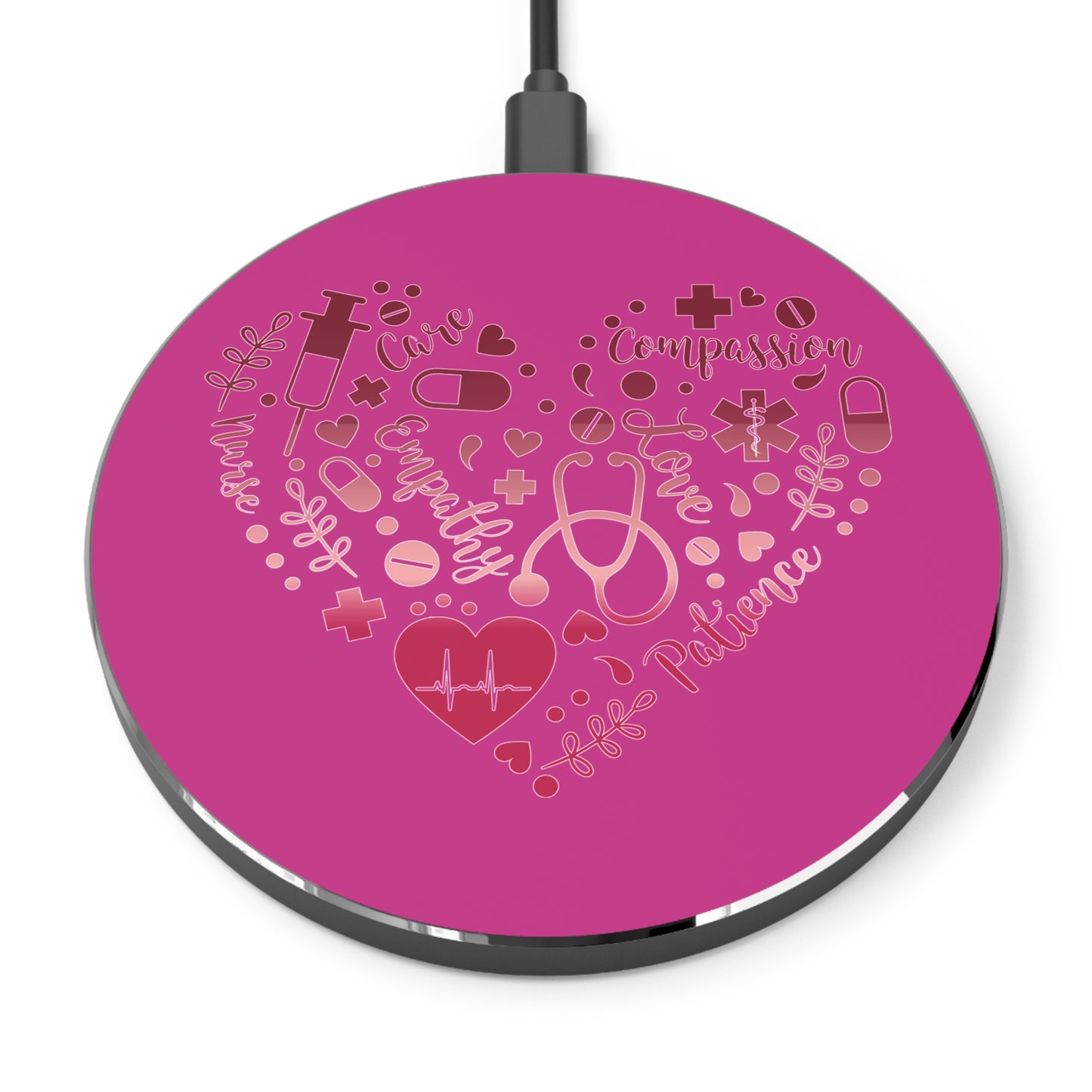 Nurse Heart Wireless Charger | Fast Charging Pad for Healthcare Professionals