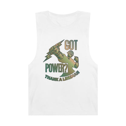 Lineman Tank - Got Power Thank A Lineman - copper patina