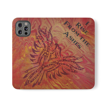 Faux Leather Wallet Phone Case - iPhone & Galaxy - I Rise From the Ashes