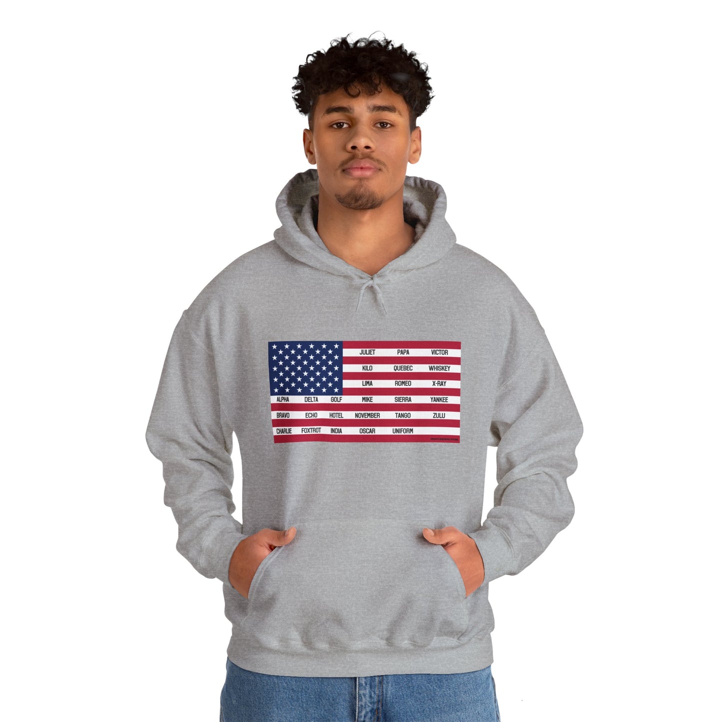 Gildan Phonetic Flag Hoodie