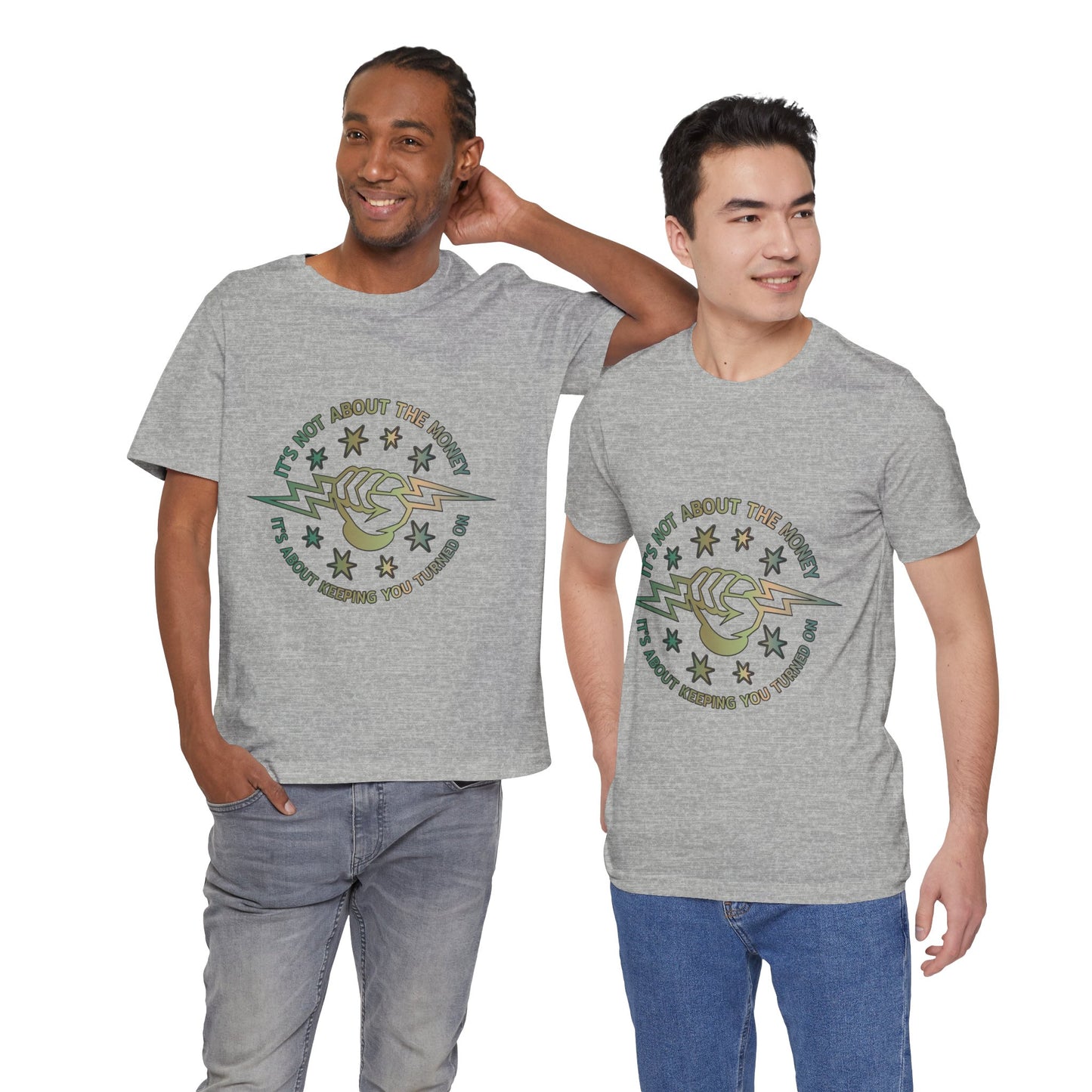 Lineman T-shirt - Its Not About The Money-copper patina