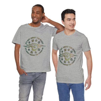 Lineman T-shirt - Its Not About The Money-copper patina