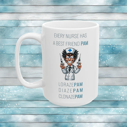 Nurses Best Friend PAM (5) Ceramic Mug, (11oz, 15oz)