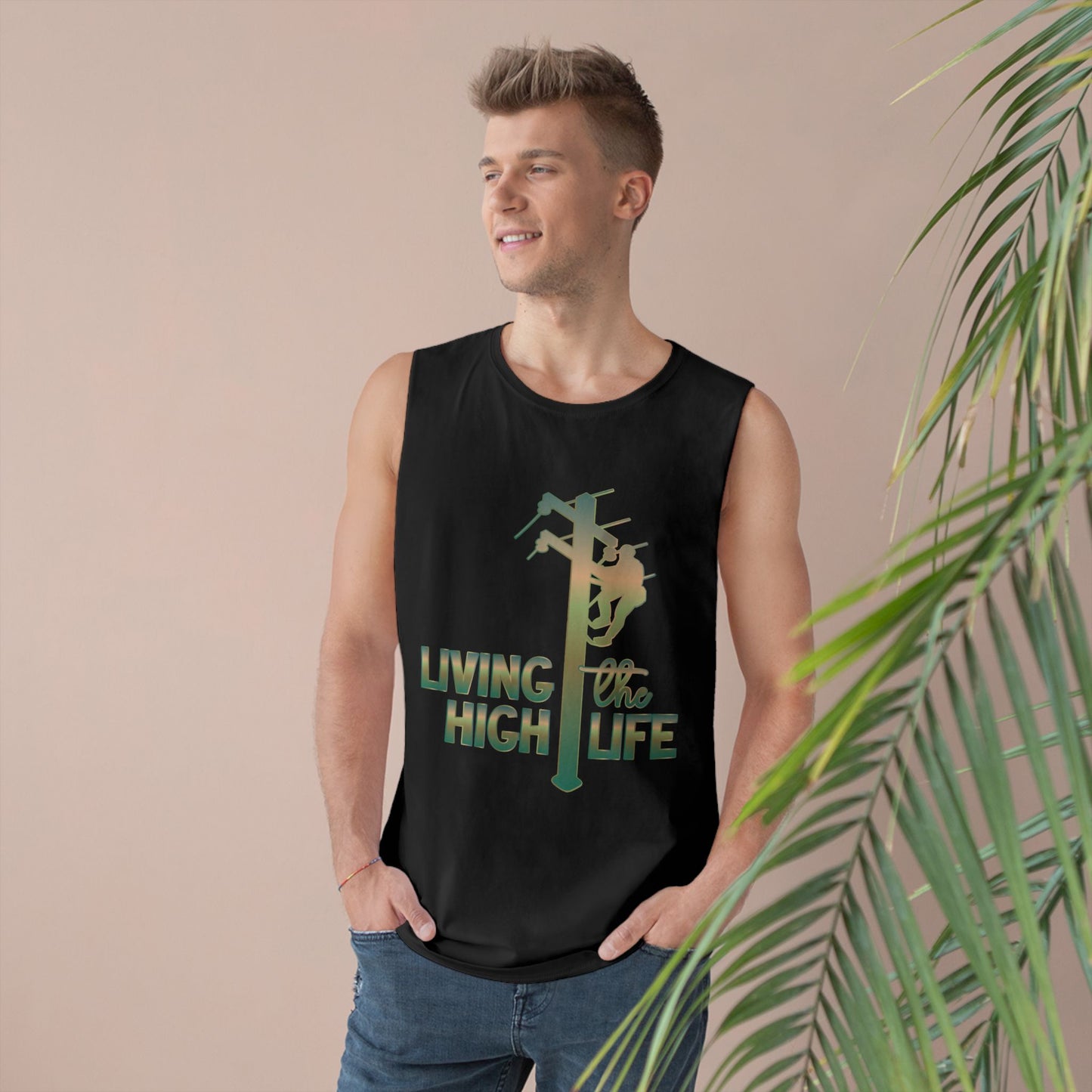 Lineman Tank - living the high life - copper patina