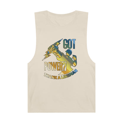 Lineman Tank - Got Power Thank A Lineman - colored chrome