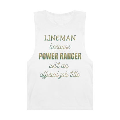 Lineman Tank - Power Ranger job title copper patina