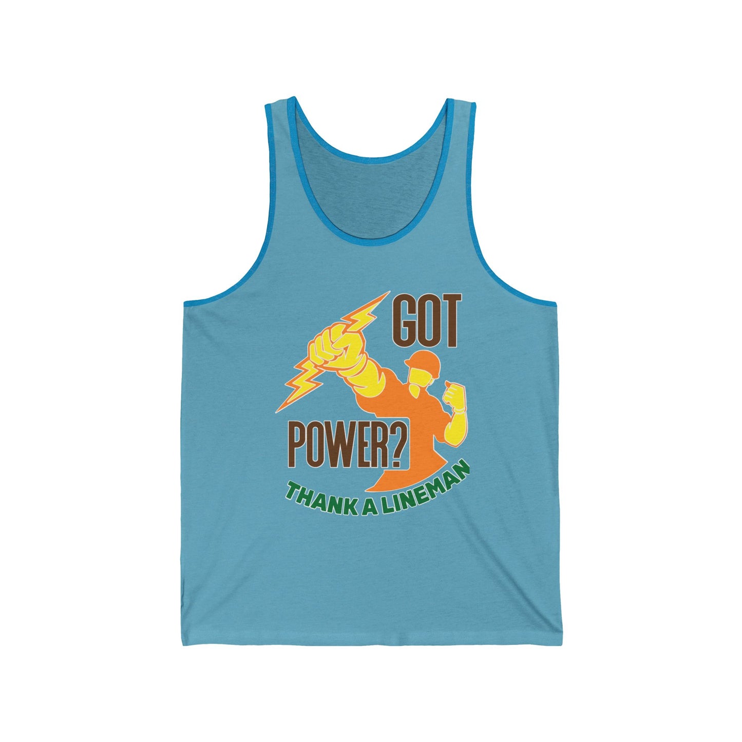 Lineman Tank - Got Power Thank A Lineman - color