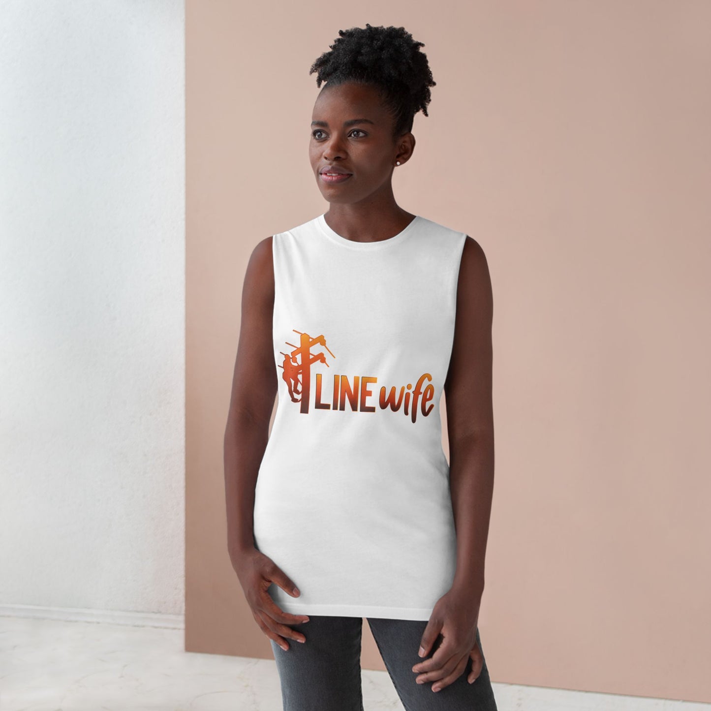 Lineman Tank - lineman-wife sky 24