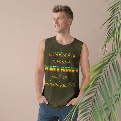 Lineman Tank - Power Ranger job title gradient