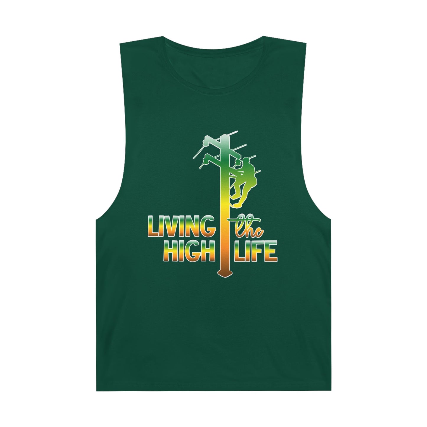 Lineman Tank - living the high life - gradient