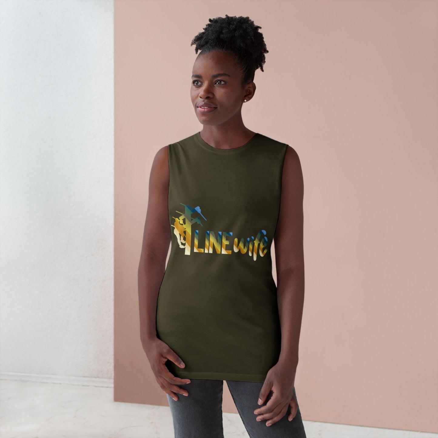 Lineman Tank - lineman-wife colored chrome