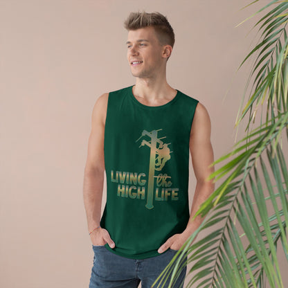 Lineman Tank - living the high life - copper patina