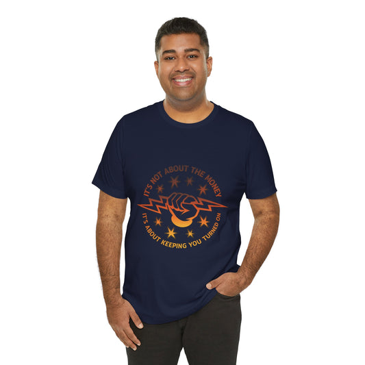Lineman T-shirt - Its Not About The Money-sky 24