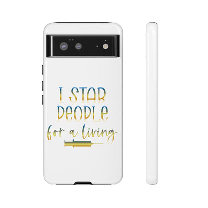 Google Pixel Tough Case - I Stab People For a Living - White