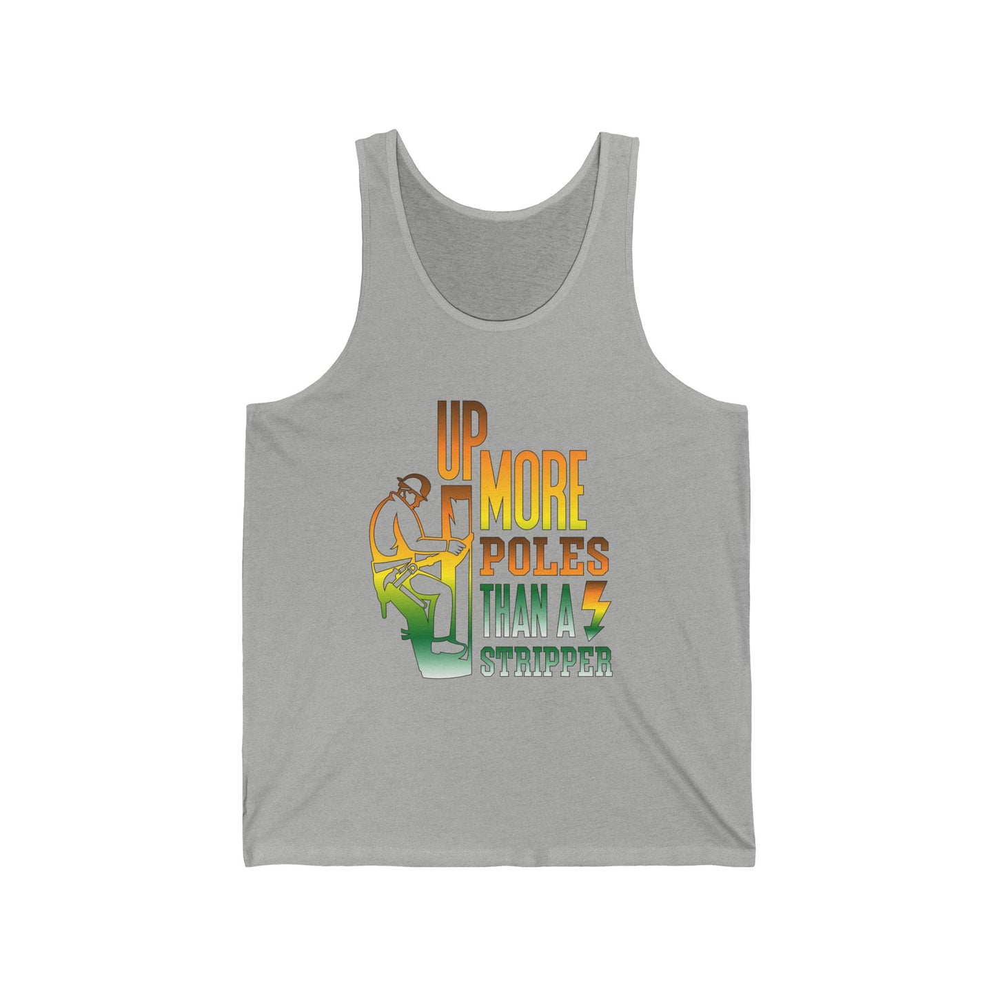 Lineman T-shirt - Up More Poles Than A Stripper-gradient