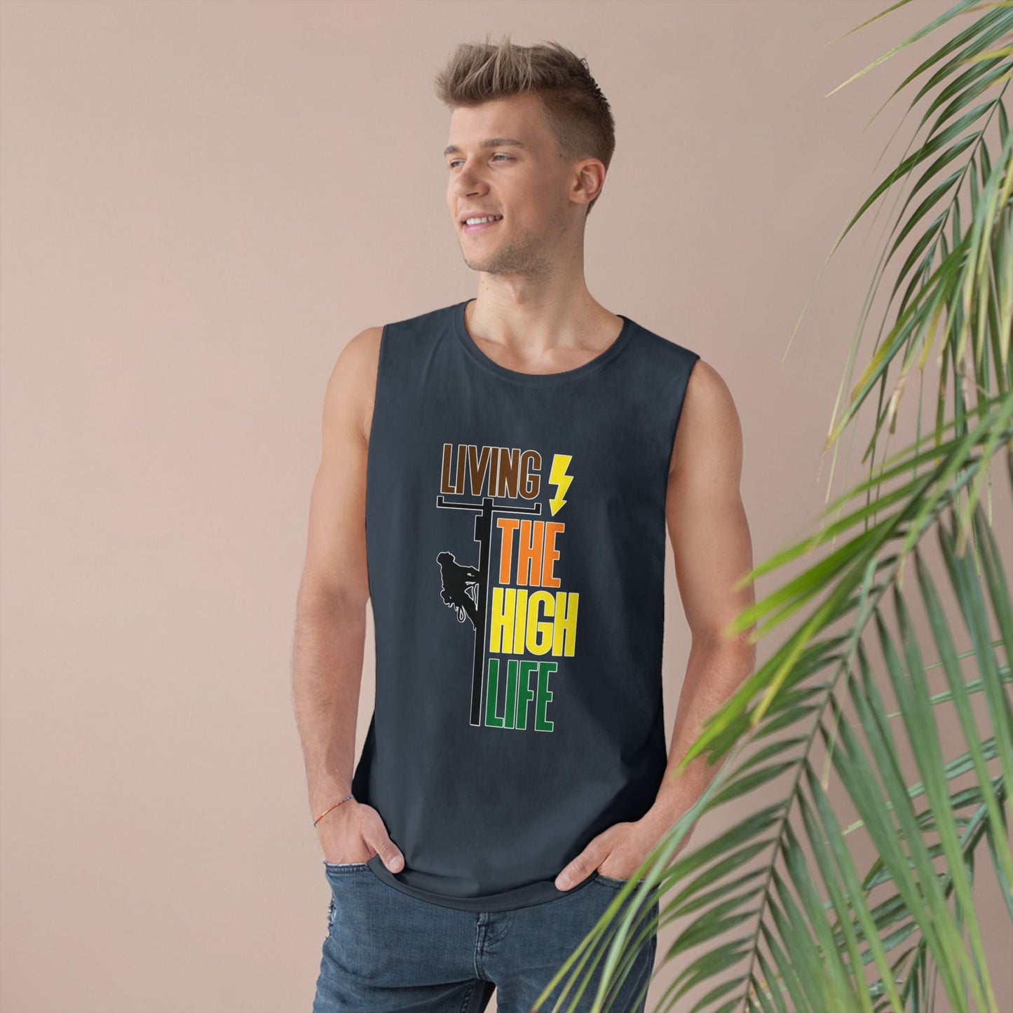 Lineman Tank - Living The High Life-color