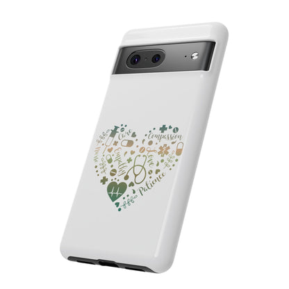 Google Pixel Tough Case - Monogram Heart 1 - White
