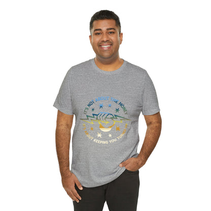 Lineman T-shirt - Its Not About The Money-colored chrome