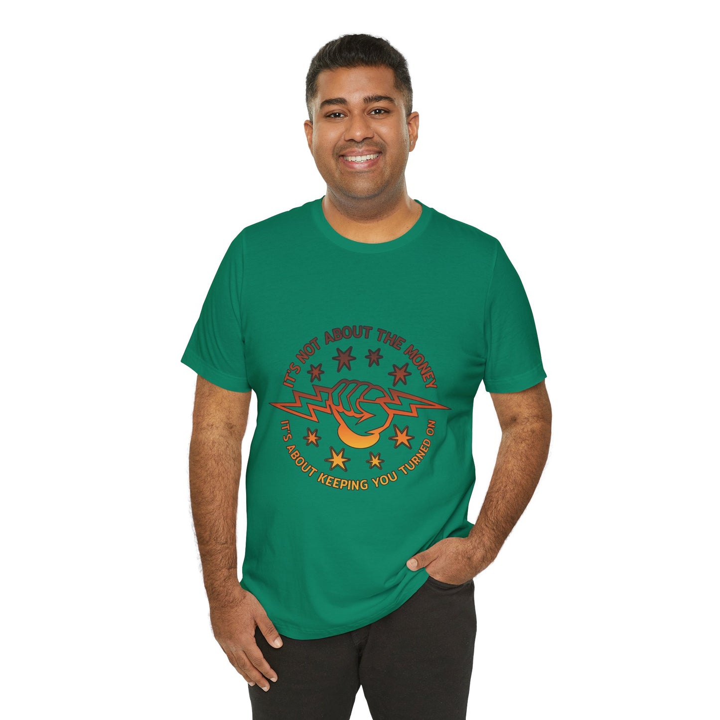 Lineman T-shirt - Its Not About The Money-sky 24